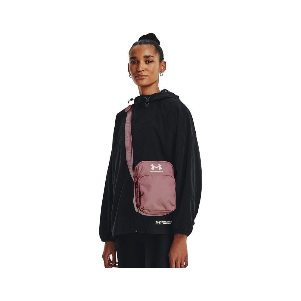 Under Armour Loudon Crossbody Bag Branded Logo Strap Pink Barbiecore